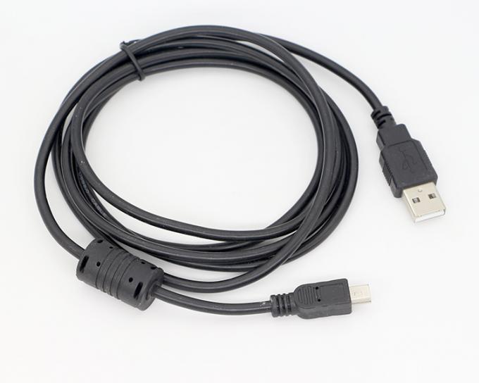 1.5m USB A à Mini B 5PIN USB 2.0 câble OTG de charge de données avec ferrite 6
