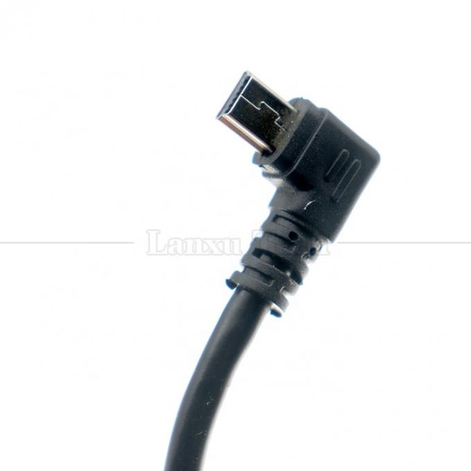 Personnalisation 90 degrés angle gauche USB un mâle à MINI 5P câble USB pour la caméra de la manette PS3 5