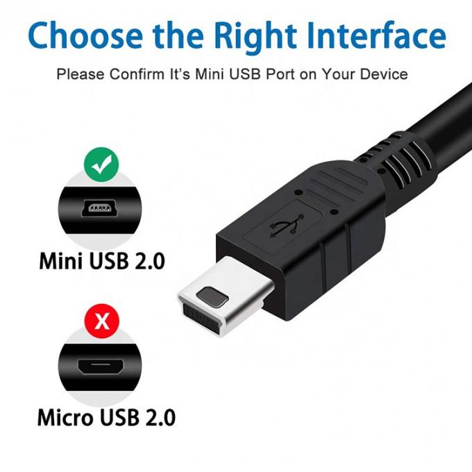 1m 1.5m 2m 3m 5m 10m Chargeur de données USB A mâle à mini B 5P câble USB pour la caméra du contrôleur PS3 3