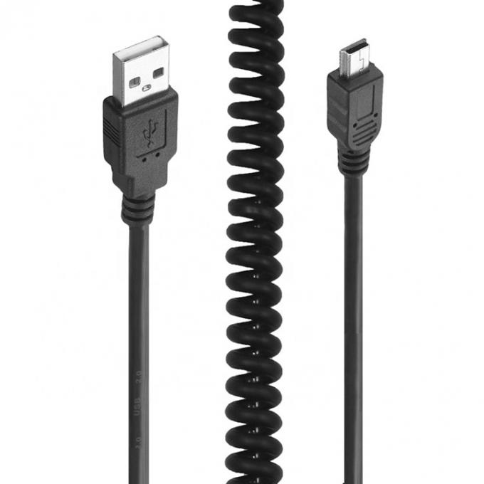 Chargement de données en serpentine de haute qualité Mini câble de chargeur USB 2.0 pour appareil photo 5