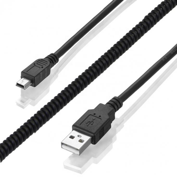 Chargement de données en serpentine de haute qualité Mini câble de chargeur USB 2.0 pour appareil photo 4