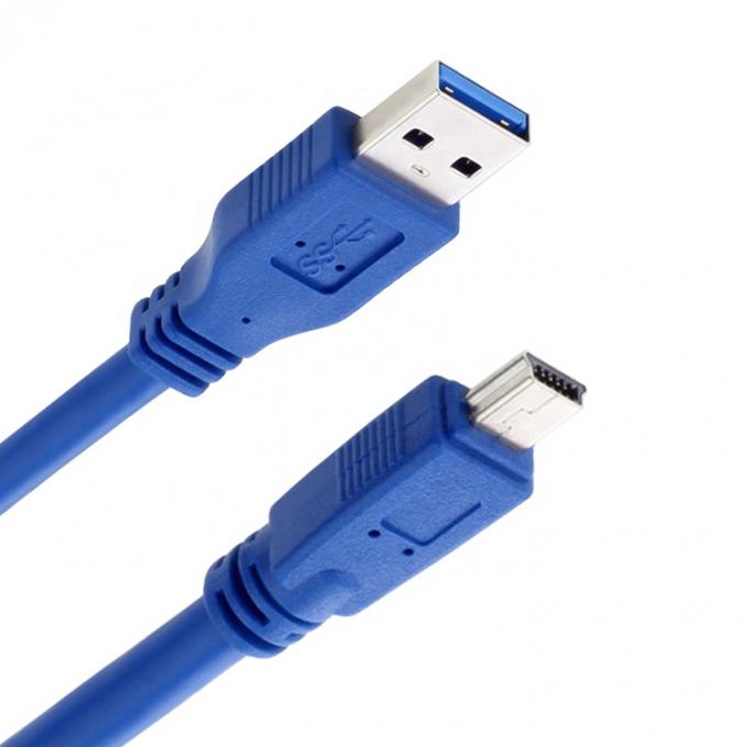 Cable d'extension USB 3.0 à haute vitesse de 5 Gbps de type A mâle à mini B 10 PIN 2