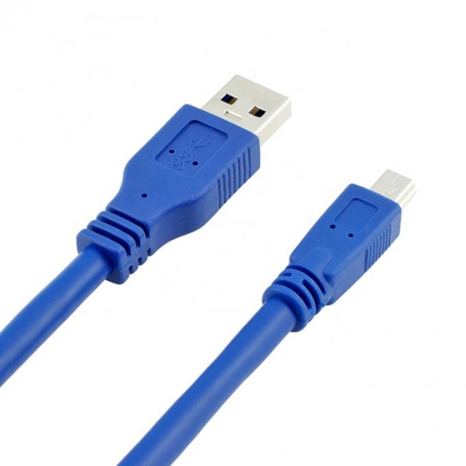 Cable d'extension USB 3.0 à haute vitesse de 5 Gbps de type A mâle à mini B 10 PIN 6