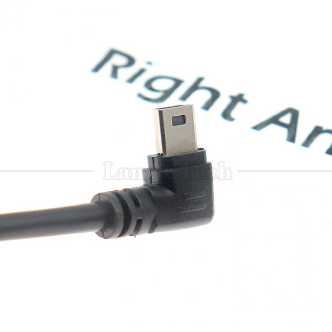 1m 2m 3m 5m 90 degrés L en forme d'angle droit gauche USB 2.0 un mâle à mini B 5 broches câble de charge de données USB pour MP3 caméra 7