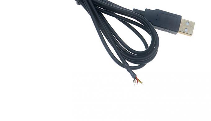 Écran USB A mâle à 4 fils nus câble à queue de cochon 7