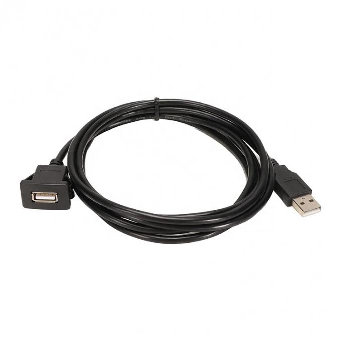 Montage de panneau de lavage étanche de mâle à femelle prise USB câble de câble de fil d'extension pour voiture camion bateau tableau de bord moto 2