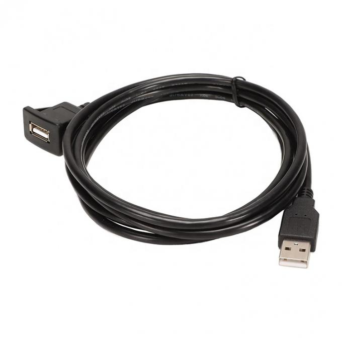 Montage de panneau de lavage étanche de mâle à femelle prise USB câble de câble de fil d'extension pour voiture camion bateau tableau de bord moto 5