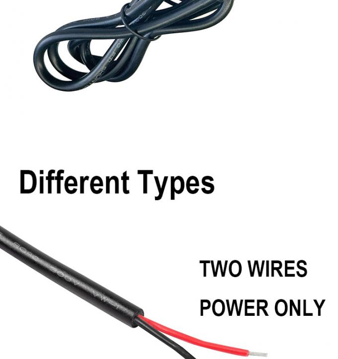 5V USB pour ouvrir les fils nus en conserve rayés à l'extrémité du câble de chargeur d'alimentation Pigtail pour lampe à bande LED 8