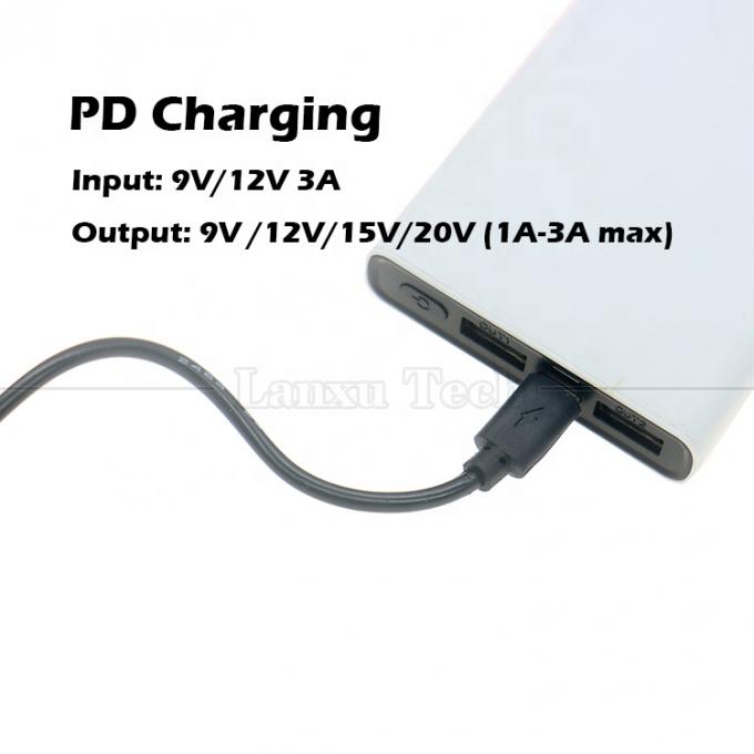 PD Chargement 3A 9V 12V 15V 20V USB de type C à DC 5.5x2.1mm Jack Adapter Convertisseur câble pour le routeur Wifi Modem Caméra de projection 2