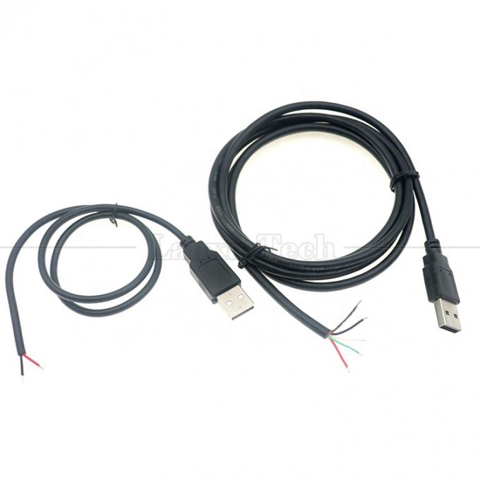 Écran personnalisé USB 2.0 Un mâle à déchiré câbles à extrémité ouverte câble pigtail 2