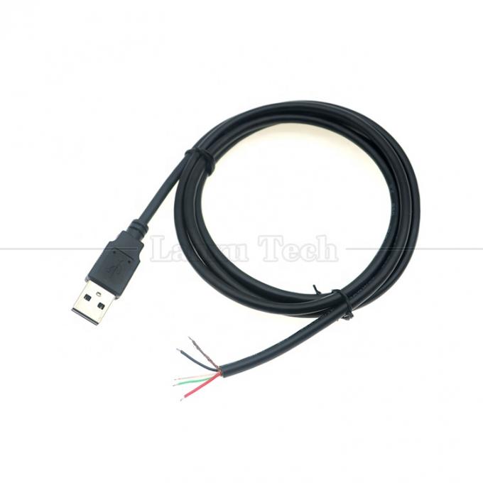 Écran personnalisé USB 2.0 Un mâle à déchiré câbles à extrémité ouverte câble pigtail 5