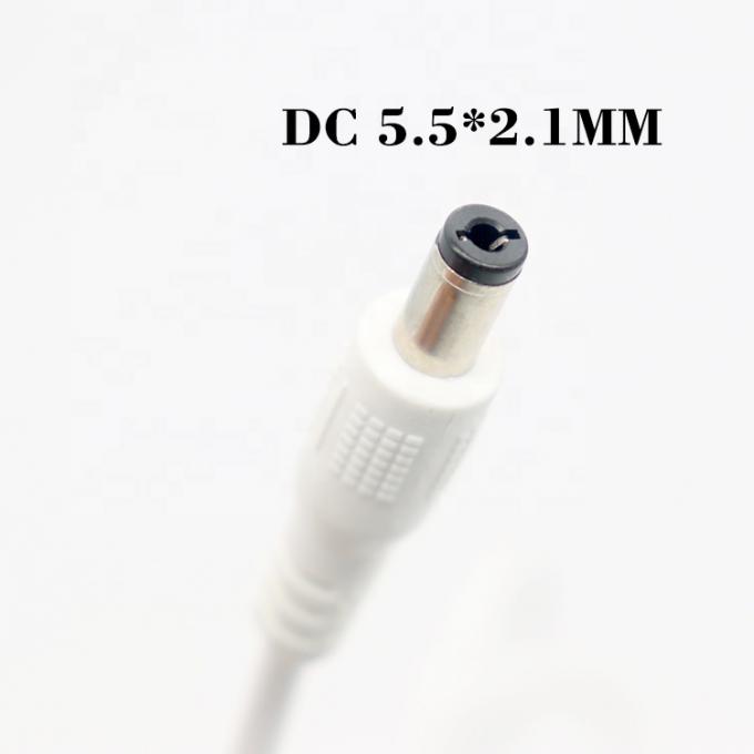 Blanc 1M 5V USB 2.0 un mâle à la prise de courant continu 5.5X2.1mm câble de chargeur 3