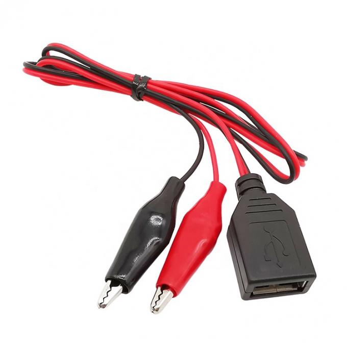 Crocodiles pinces Alligator clip à l'USB Un câble d'adaptateur de fil de test féminin 0