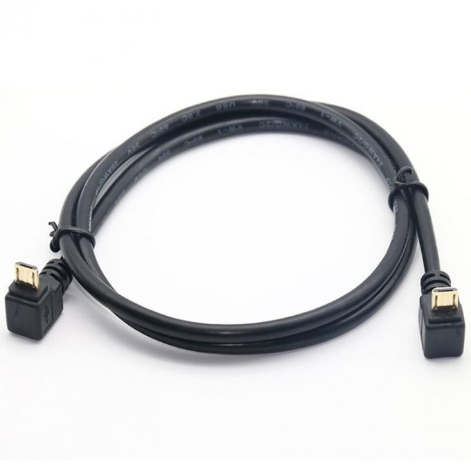 90 degrés vers le haut angle vers le haut angle de charge de données câble micro USB 2