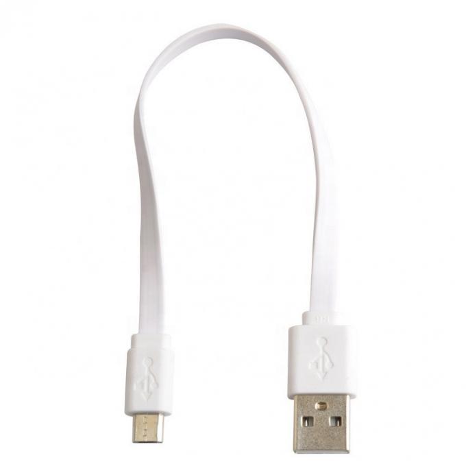 Cable micro USB court noir blanc plat pour haut-parleur Power Bank 4