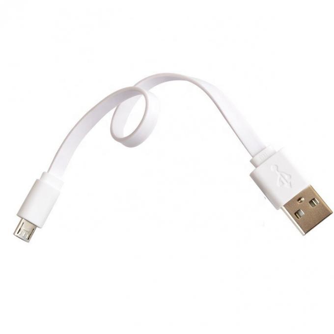 Cable micro USB court noir blanc plat pour haut-parleur Power Bank 3