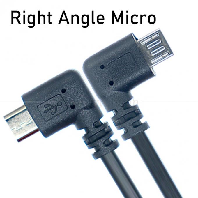 90 degrés à angle droit USB à micro B câble de charge de données pour téléphone tablette caméra numérique GPS 0