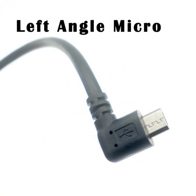 Personnalisé 1m 2m 3m 5m 90 degrés angle gauche Micro B 5p à USB A câble mâle 1