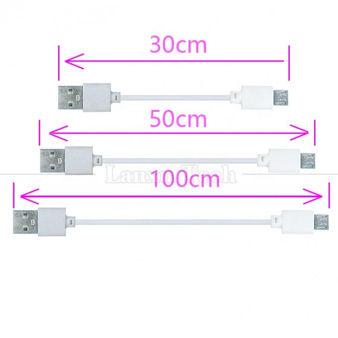 Coupe de charge courte de 0,3 M 0,5 M 1 M câble de chargeur micro USB pour jouet tablette Power Bank 2