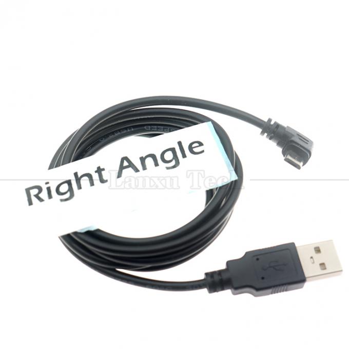 Personnalisation 1m 2m 3m 90 degrés angle droit Micro B V8 connecteur à câble de chargeur de données d'extension USB 3