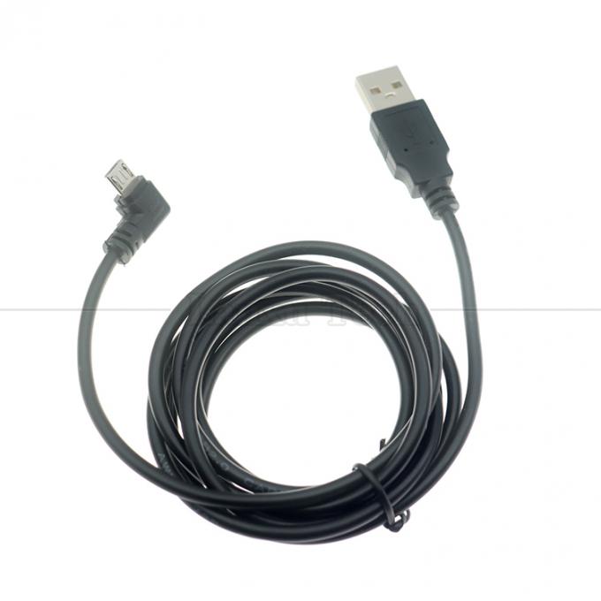 Personnalisation 1m 2m 3m 90 degrés angle droit Micro B V8 connecteur à câble de chargeur de données d'extension USB 4
