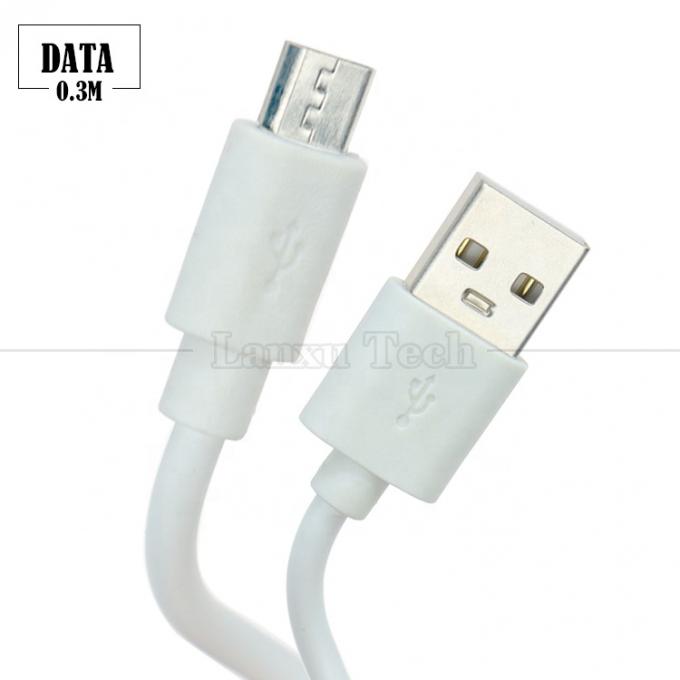 Pas cher court 30cm 50cm 1m blanc noir charge rapide 1A V8 Micro B à USB Un câble de charge mâle pour haut-parleur écouteur Power Bank 3