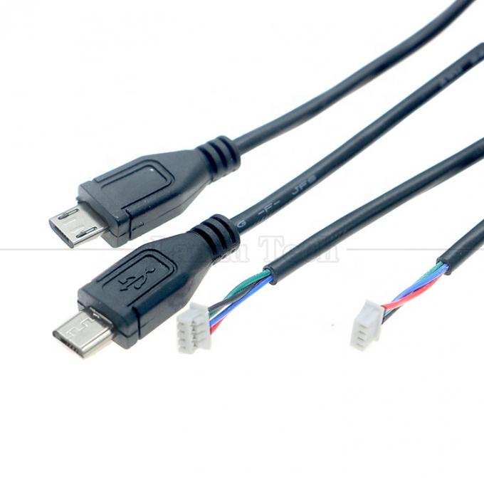 OEM Micro USB personnalisé à JST 4 broches 1.25 mm câble de hauteur 0