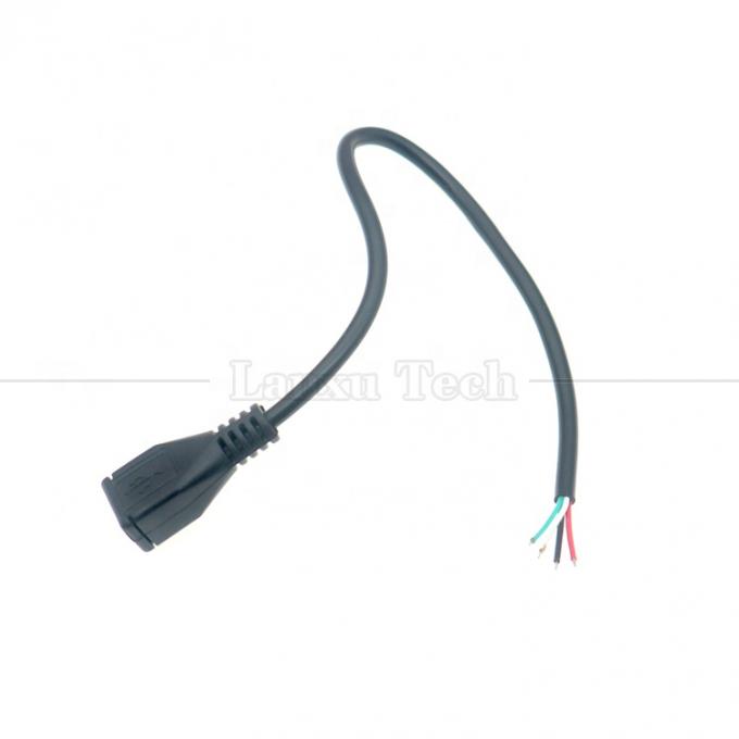 Chargement de données OEM Micro b 5 PIN USB mâle femelle à ouvrir 2 4 cœurs fils nus câble pigtail 3
