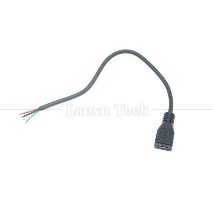 Chargement de données OEM Micro b 5 PIN USB mâle femelle à ouvrir 2 4 cœurs fils nus câble pigtail 5