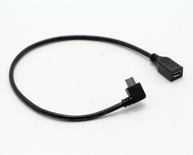 CUSTOM 90 degrés angle droit mâle à femelle câble micro USB 4