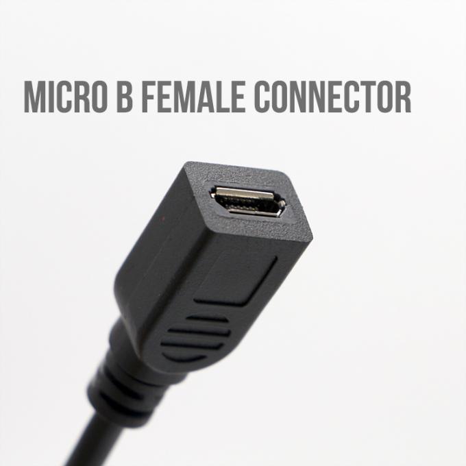 CUSTOM 90 degrés angle droit mâle à femelle câble micro USB 3