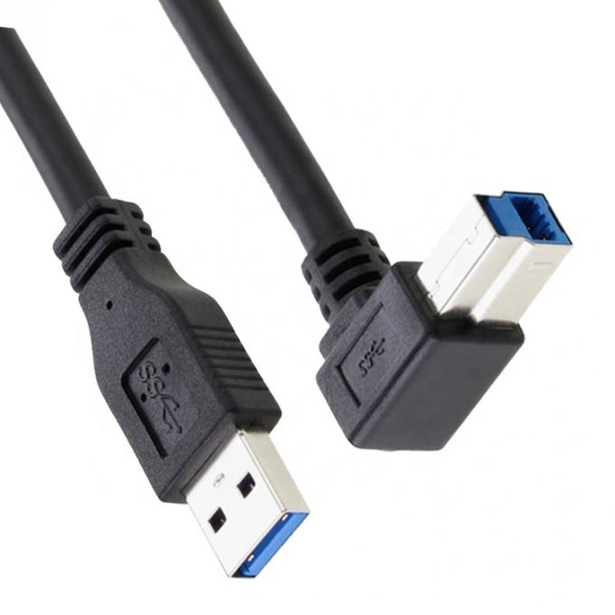 Cable d'imprimante à haute vitesse 5 Gbps 90 degrés à angle droit USB 3.0 A mâle à USB B 5