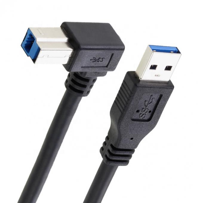 Cable d'imprimante à haute vitesse 5 Gbps 90 degrés à angle droit USB 3.0 A mâle à USB B 6