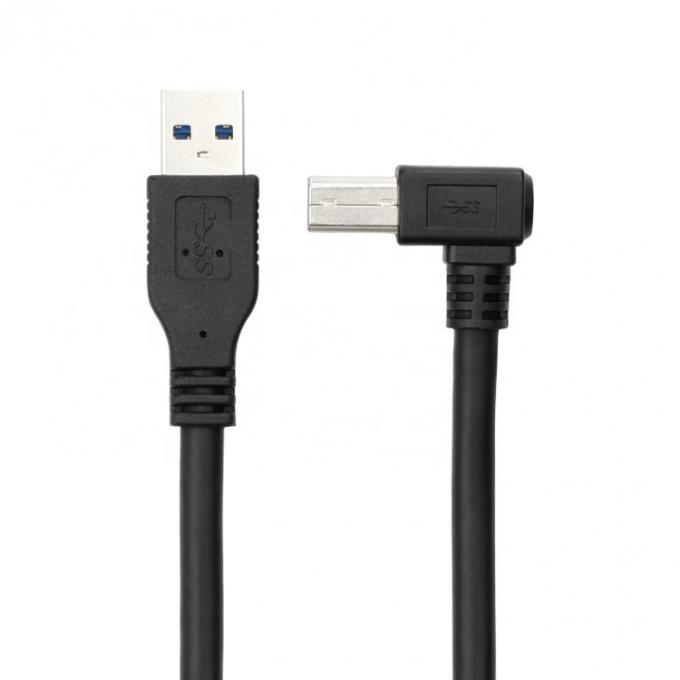 Cable d'imprimante à haute vitesse 5 Gbps 90 degrés à angle droit USB 3.0 A mâle à USB B 4