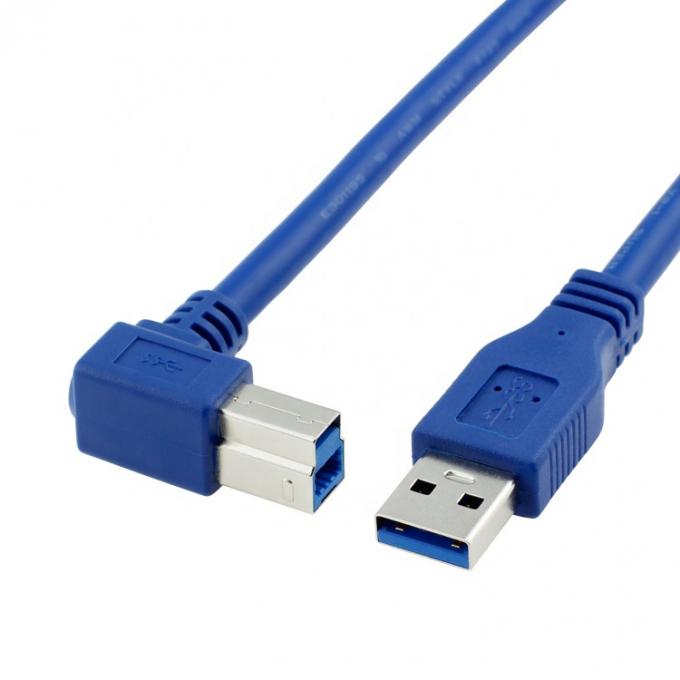 Cable d'imprimante à haute vitesse 5Gbps 90 degrés à angle droit USB 3.0 A mâle à USB B pour Epson HP 3