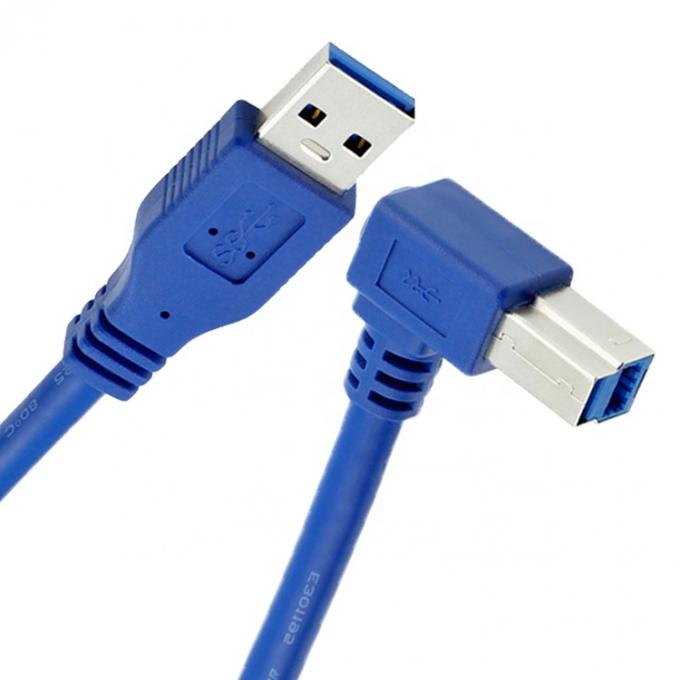 Cable d'imprimante à haute vitesse 5Gbps 90 degrés à angle droit USB 3.0 A mâle à USB B pour Epson HP 2