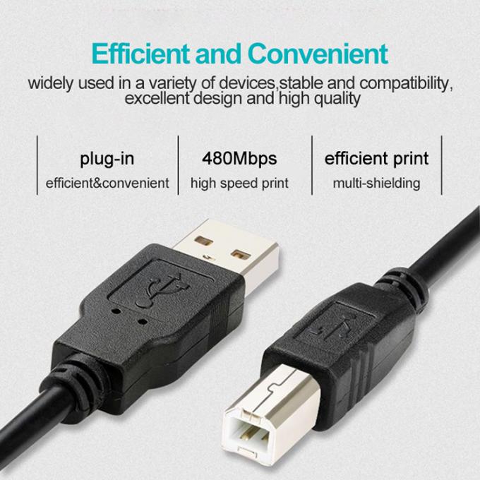 Cable USB B à A de haute qualité de 1m 2m 3m pour le scanner d'imprimante 4