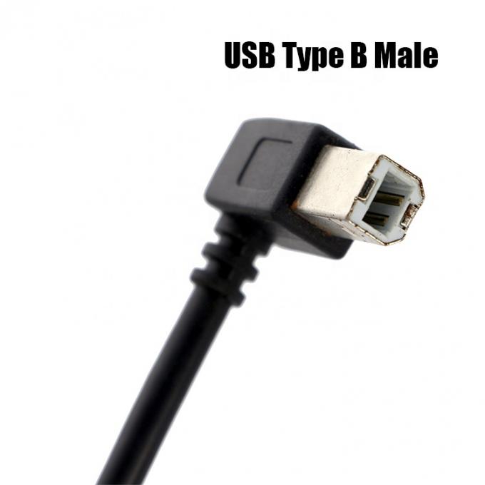 Cable d'imprimante d'extension USB B mâle à USB A mâle de haute qualité à angle droit de 90 degrés 2