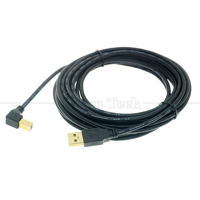 À droite, à gauche, vers le haut, vers le bas, angle de 90 degrés, angle USB A à USB B, câble pour le scanner d'imprimante 5