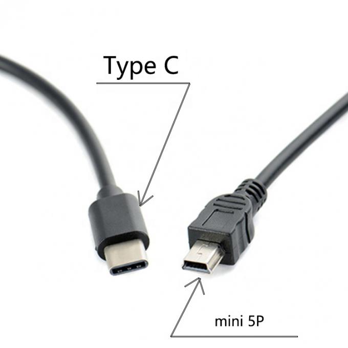 Chargement de données USB de type C à Mini B 5 broches câble USB OTG pour appareil photo 1