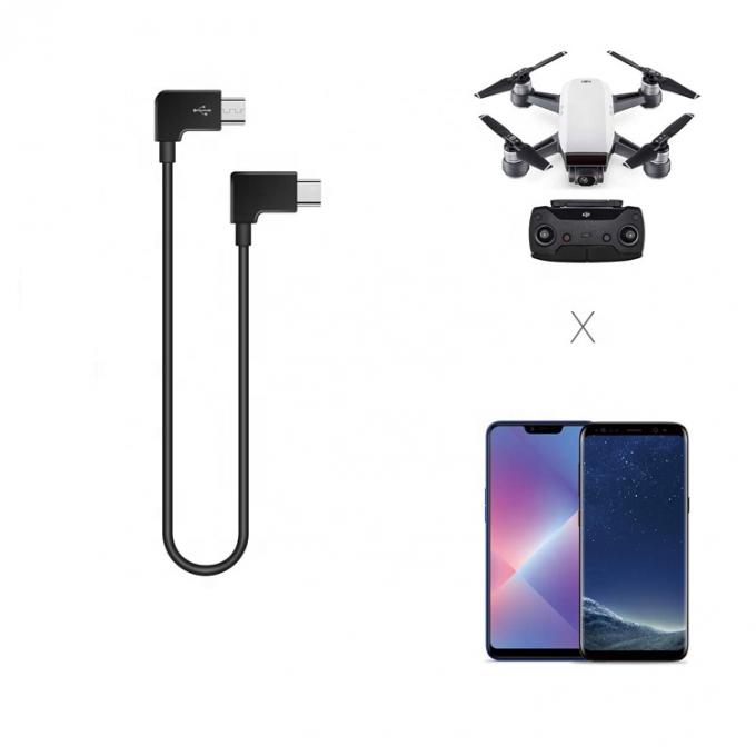 90 degrés d'angle Micro B à type C câble USB pour UAV 0