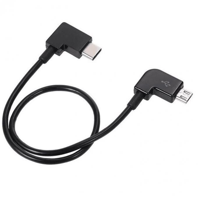 90 degrés d'angle Micro B à type C câble USB pour UAV 5