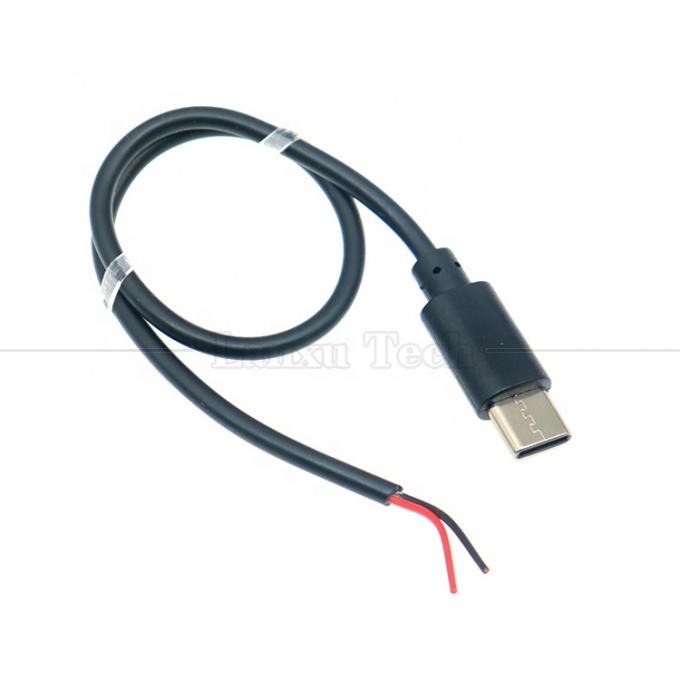 Chargement de données personnalisé 2 4 cœurs USB type C mâle femelle à dépouillé câble à queue de cochon 2