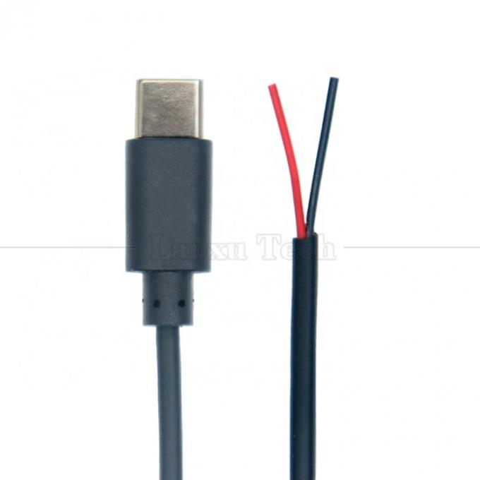 Chargement de données personnalisé 2 4 cœurs USB type C mâle femelle à dépouillé câble à queue de cochon 4