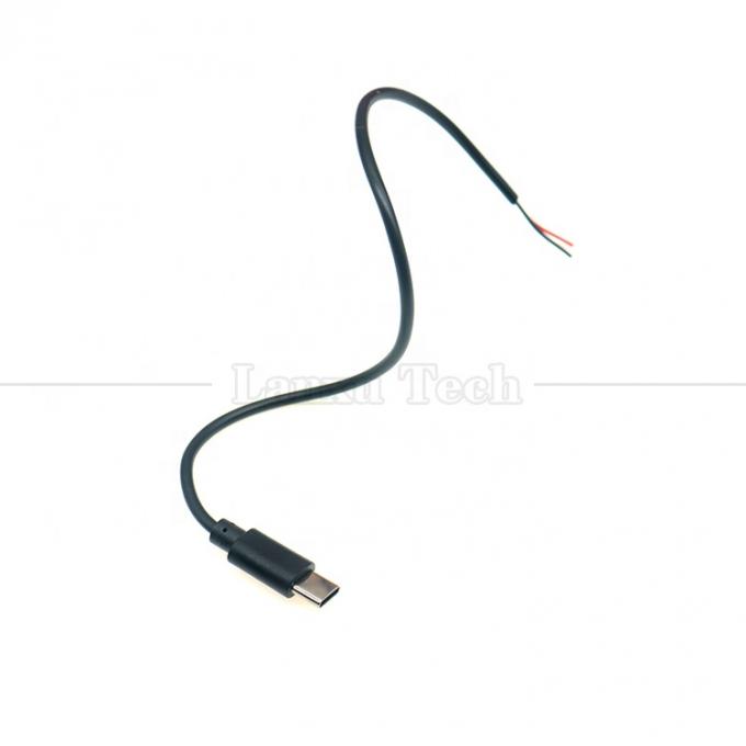 Chargement de données personnalisé 2 4 cœurs USB type C mâle femelle à dépouillé câble à queue de cochon 5