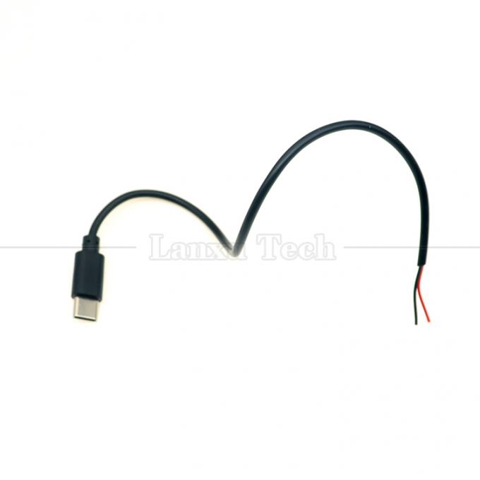 Chargement de données personnalisé 2 4 cœurs USB type C mâle femelle à dépouillé câble à queue de cochon 6