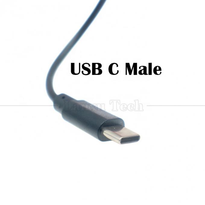 Chargement de données personnalisé 2 4 cœurs USB type C mâle femelle à dépouillé câble à queue de cochon 3