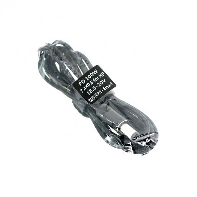 100W 20V 5A PD chargeur USB tressé durable de type C à DC 7.4x5.0mm câble pour ordinateur portable 0