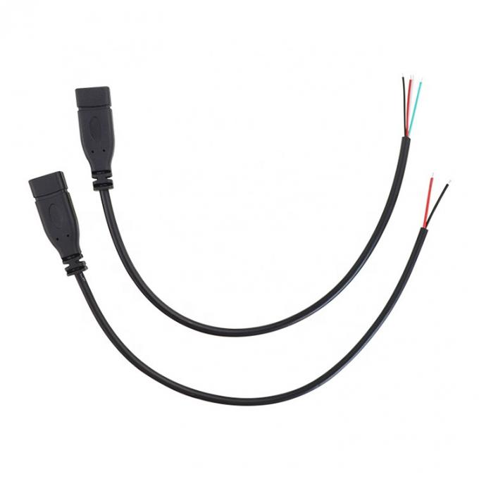OEM 2 4 cœurs USB type C mâle femelle à dépouillé câble à queue de cochon 3