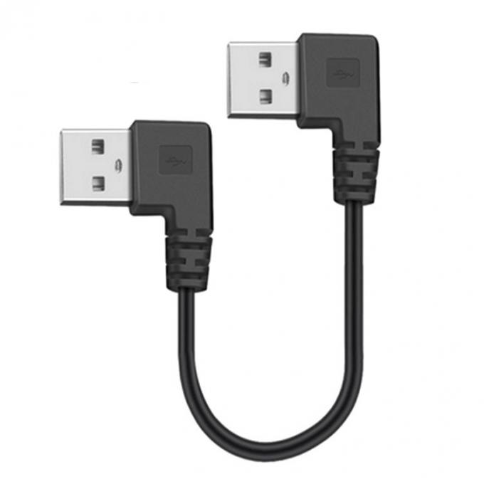 CUSTOM 0.25M 0.3M 90 degrés angle droit mâle USB à angle droit mâle câble USB 2.0 2